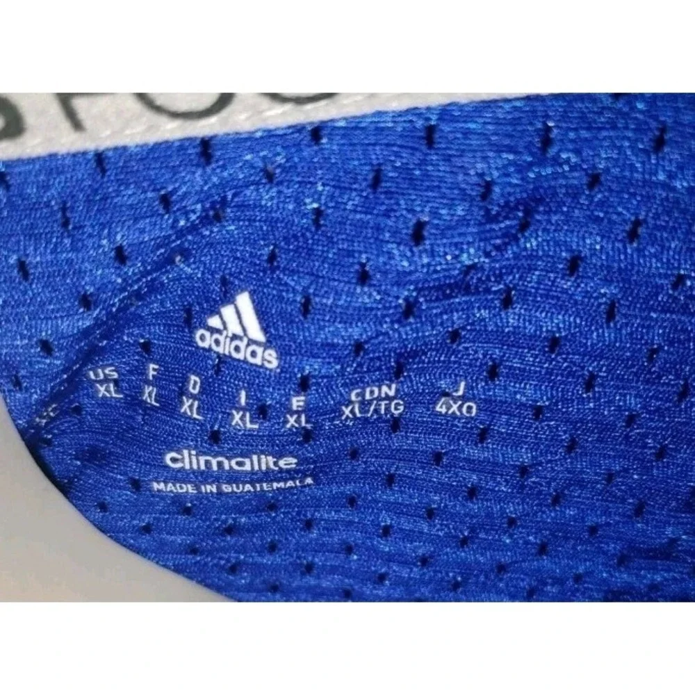 Adidas Techfit Hyped Football Practice Jersey Men's Size XL Blue & White New $80